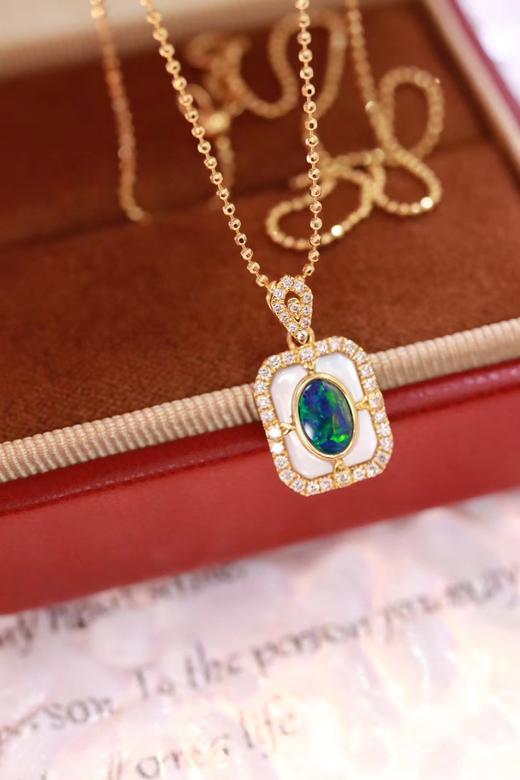 0.38ct 欧泊项链 商品图5