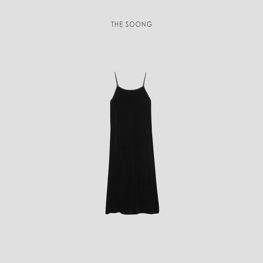THESOONG | "纤穠美人”100%真丝丝绒连衣裙HBQZ3781 商品图0
