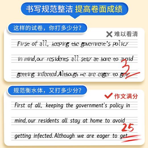 高中英语衡水体字帖同步字帖高考3500词高中生英文单词英语练字帖 商品图2