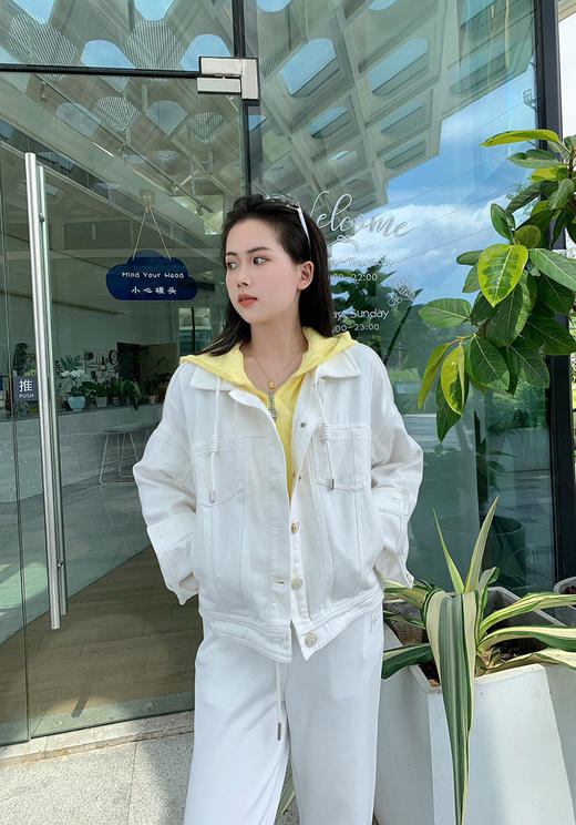 带帽假两件牛仔外套（水洗产品） 9521010035 商品图12