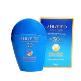 【可溯源】资生堂（SHISEIDO）新艳阳夏臻效水动力蓝胖子防晒乳霜50ml SPF50 防紫外线 水润清爽 播