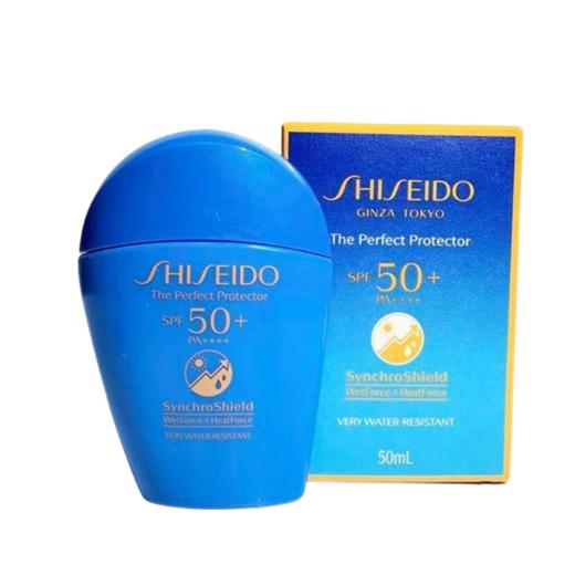 【可溯源】资生堂（SHISEIDO）新艳阳夏臻效水动力蓝胖子防晒乳霜50ml SPF50 防紫外线 水润清爽 播 商品图0