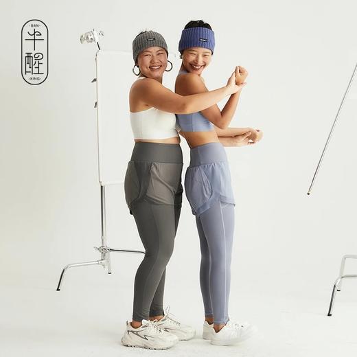 半醒凉感二合一运动裤 高腰弹力收腹防走光瑜伽运动裤PH0031 商品图1