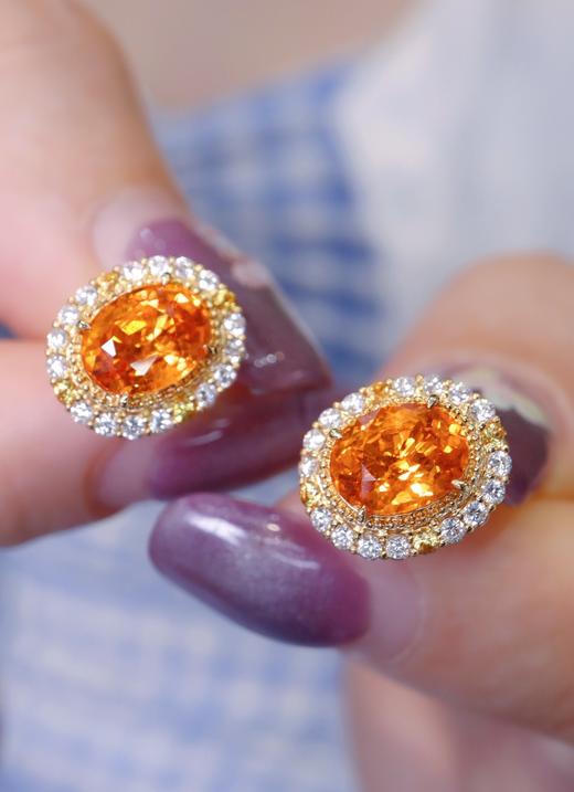 3.55ct 芬达石耳钉 商品图3