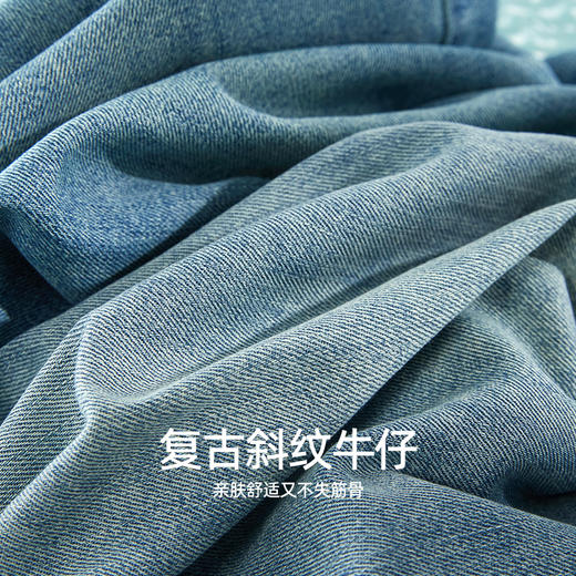 【八分牛仔阔腿裤】逸阳夏款复古宽松显瘦小个子裤子1056 商品图3