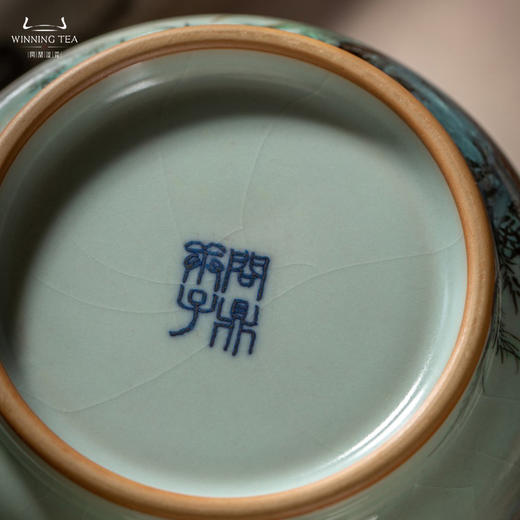 问鼎汝瓷鼎峰系列天青老款精工醒春罐（花晨月夕）（缺货） 商品图2