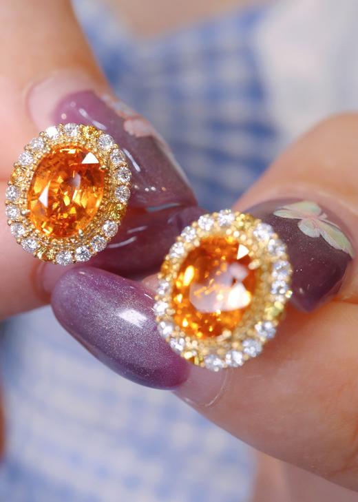 3.55ct 芬达石耳钉 商品图4