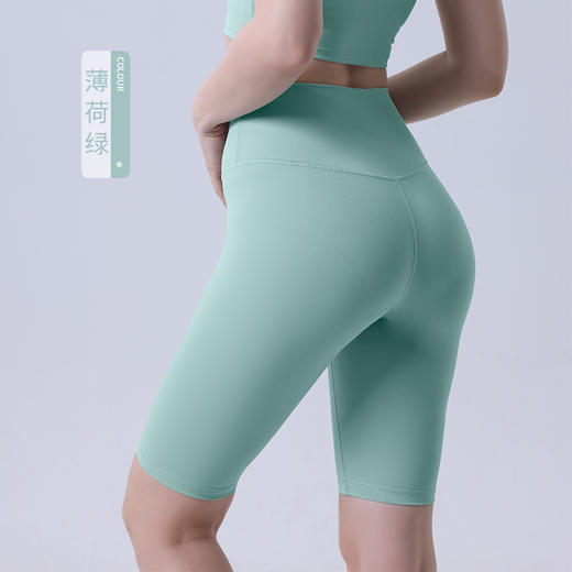 爆款裸感高腰提臀五分瑜伽裤女夏无T紧身瑜伽服luulu健身瑜伽短裤【2.9系】 商品图11