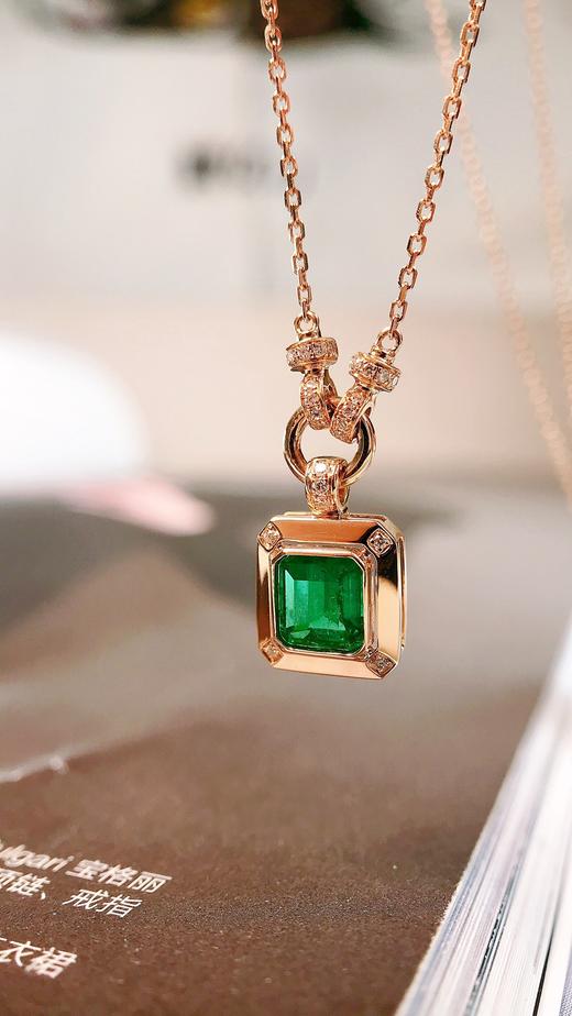 0.49ct 祖母绿锁骨链 商品图3
