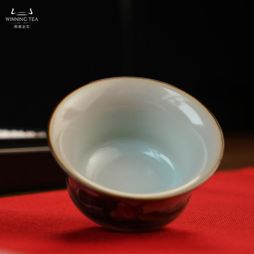 问鼎汝瓷鼎峰系列月白老款尔雅杯（绘画兔园物序）（缺货） 商品图4