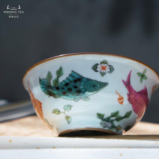 问鼎汝瓷鼎峰系列月白精工款天香杯（鱼澡纹） 商品图3