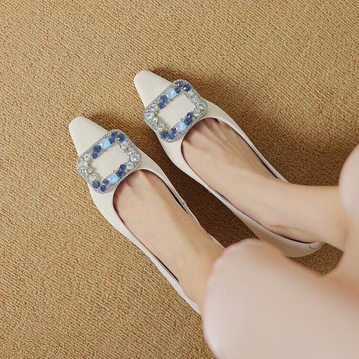 【预售5天】时尚水钻扣尖头高跟鞋单鞋，百搭浅口尖头细跟女鞋HCYYHD&5294 商品图4