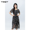 夏上新时尚蝴蝶印花修身气质连衣裙4242127 商品缩略图0