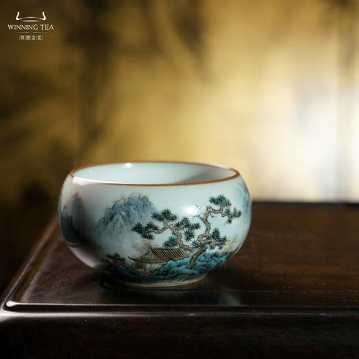 问鼎汝瓷鼎峰系列月白禅定杯（归隐山林） 商品图3