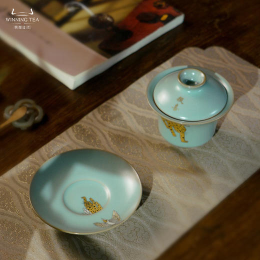 问鼎汝瓷鼎峰系列天青复刻款云霄盖碗（鸣鹊报喜）（缺货） 商品图4