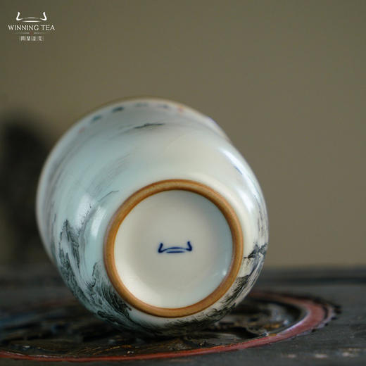 问鼎汝瓷鼎峰系列月白老款手握杯（溪山烟雨）（缺货） 商品图4