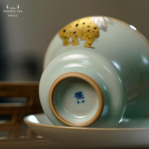 问鼎汝瓷鼎峰系列天青复刻款云霄盖碗（鸣鹊报喜）（缺货） 商品图5