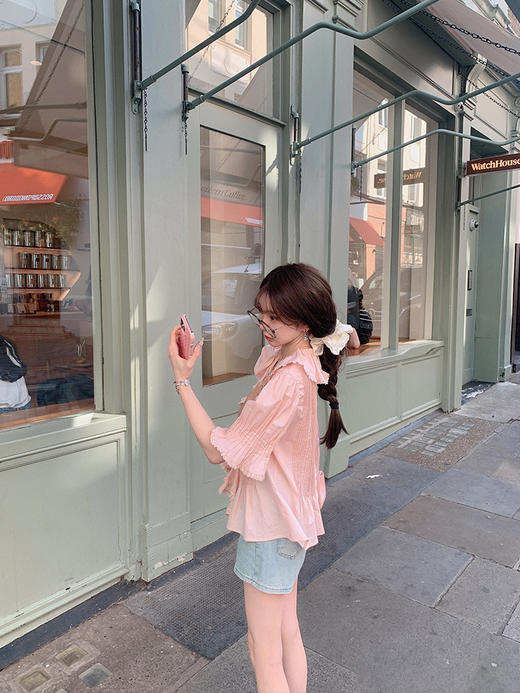 金蘑菇菇  enchante玫瑰花园 / 夏末实穿派 短袖衬衫+短裤 商品图0