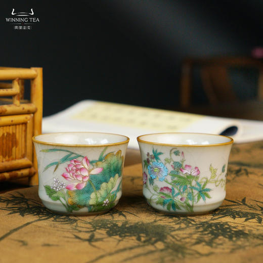 问鼎汝瓷鼎峰系列月白庚子竹律杯（十二花神）（缺货） 商品图2