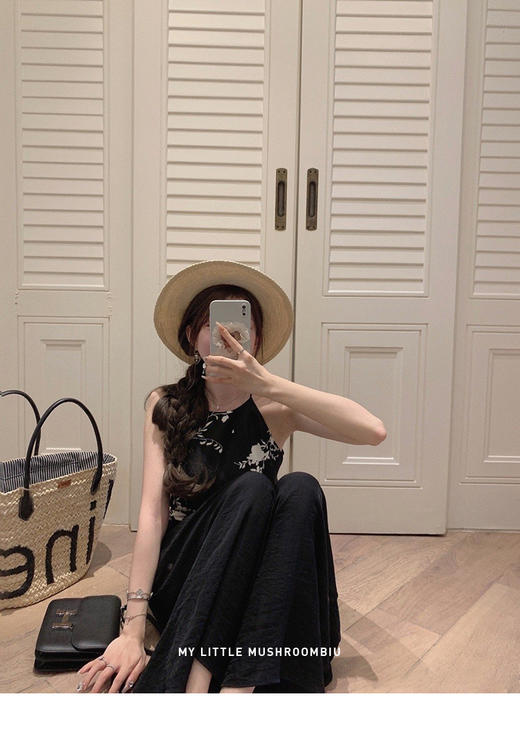 金蘑菇菇  大裤衩 / 高腰宽松垂感直筒休闲长裤 商品图6