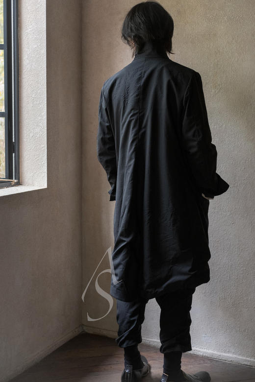 Paul Harnden  男士黑色暗纹羊毛LANCASHIRE背带裤 商品图10