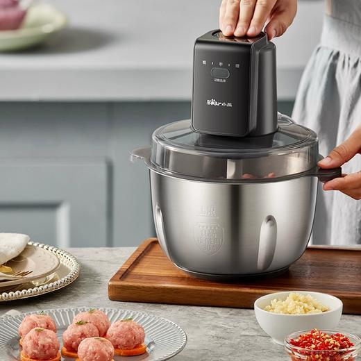 小熊绞肉机不锈钢切碎机电动小型搅拌机2.5L 商品图2
