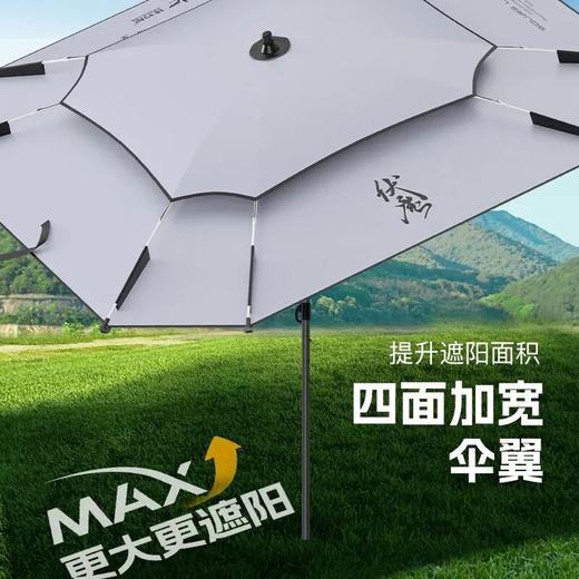 佳钓尼方形钓鱼伞防晒遮阳伞万向双弯地插拐杖防雨钓伞户外垂钓 商品图1