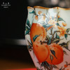 问鼎汝瓷鼎峰系列天青老款佛手杯（梵红描金五桃）（缺货） 商品缩略图2