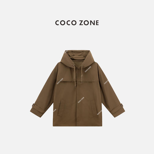 COCO ZONE "咖啡户外”时尚简约连帽外套百搭通勤休闲上衣CC1B1320 商品图0