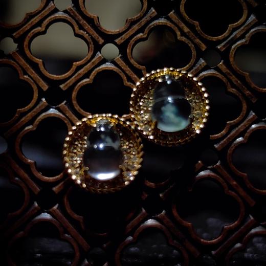 18k玻璃种翡翠葫芦耳钉 商品图9