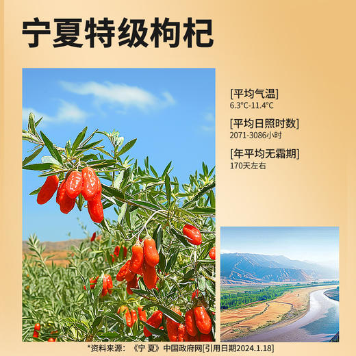 【正宗同仁堂品牌】北京同仁堂 枸杞特级100克 宁夏原产 肉质紧实 红润色泽SY 商品图4
