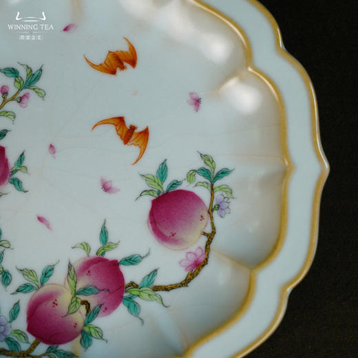问鼎汝瓷鼎峰系列月白老款宝相壶承（五桃）（缺货） 商品图2