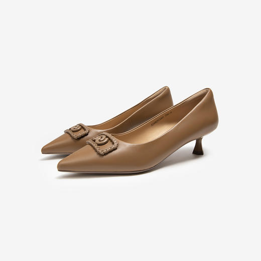 【静音系列】千百度小猫跟浅口单鞋女秋季通勤时装单鞋A24482913 商品图1