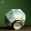 问鼎汝瓷天青老款直口八方杯（描金绘画青山绿水） 商品缩略图4
