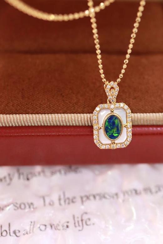 0.38ct 欧泊项链 商品图3