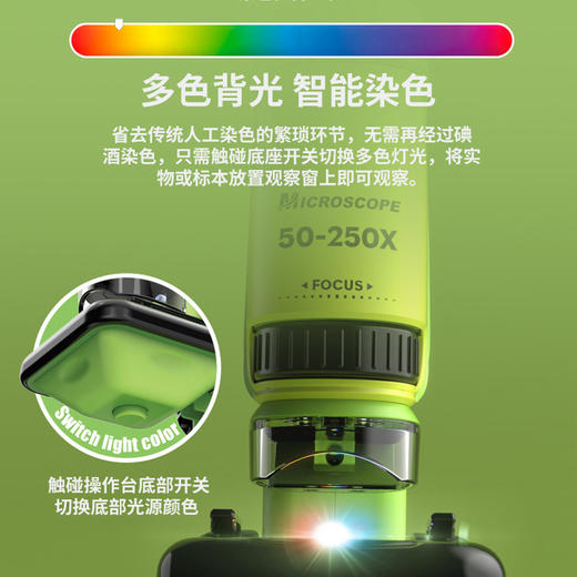 「抖音同款！手持两用，礼盒装」趣味儿童学习益智玩具 天文科学探索显微镜实验观察镜可拆卸显微镜套装玩具 商品图3