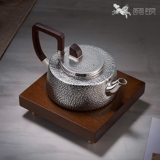 阅银 茶具《步步高升》泡茶壶 999足银手工茶器茶杯茶壶送礼家用 商品图3