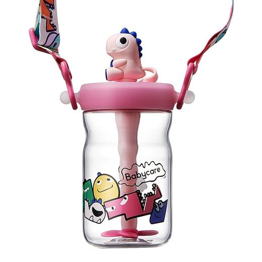 【直发】babycare恐龙冷萃杯儿童背带学饮杯霸王龙托比吸管水杯学生外出旅行大毫升500ml 商品图2