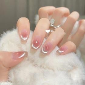 指尖猫眼美甲贴片手工光疗气质穿戴甲极光幻彩美甲甲片