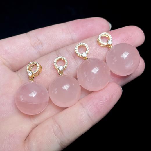 玉美人菲菲#S925水晶吊坠-圆珠约17-18mm无链-多样性发一 商品图0