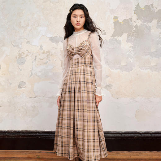 金闪蕾丝网纱内搭雪纺衫打底早秋美拉德 商品图3