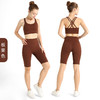 夏季裸感交叉美背背心套装两件套欧美运动瑜伽五分短裤luulu瑜伽服【61.0系】 商品缩略图7