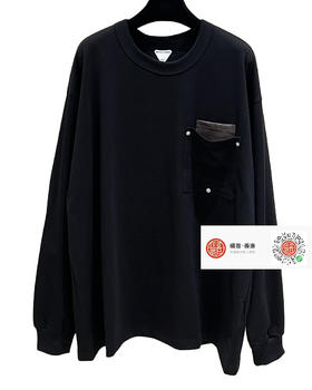 中性款双口袋宽松长袖T恤B01