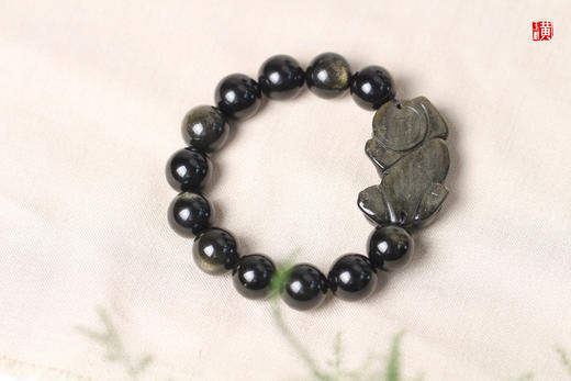 金曜石貔貅手串，珠径14mm 商品图4