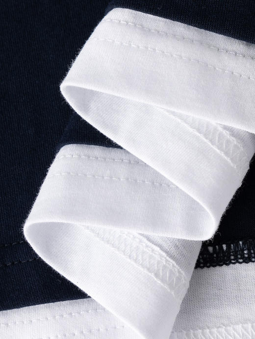 COCO ZONE 100棉假两件圆领撞色T恤长袖上衣CC1B1533 商品图8