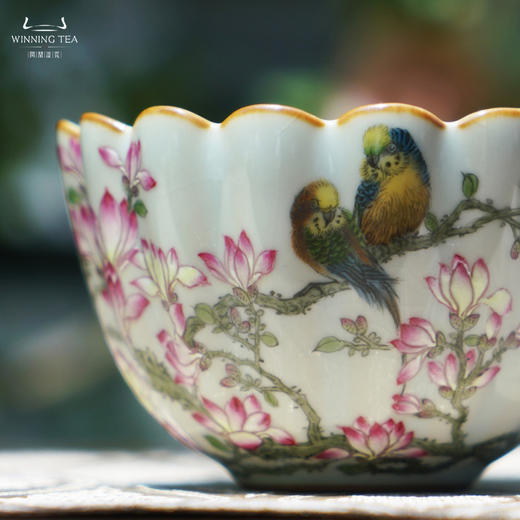 问鼎汝瓷天青老款蕊香杯（玉兰双雀）（缺货） 商品图1