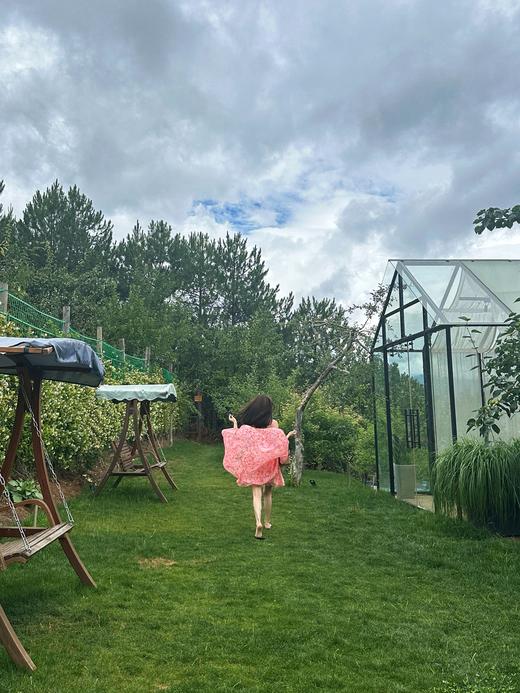 DUO智仙生 粉标 红龙东方美人法式中古粉红印花吊带裙和披肩 商品图3