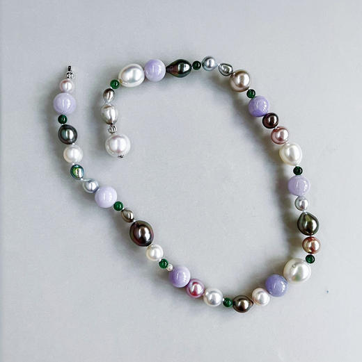 BY EVITA系列 INFINITY 天然翡翠和珍珠 项链 商品图0