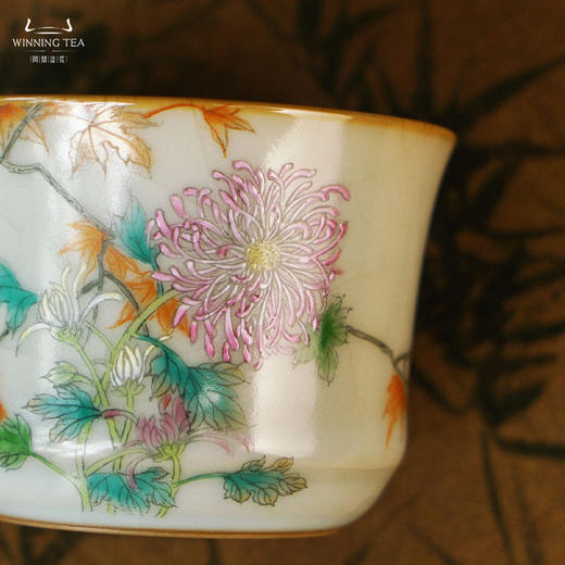 问鼎汝瓷鼎峰系列月白庚子竹律杯（十二花神）（缺货） 商品图6