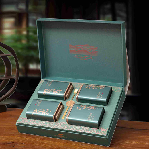 向云端 【蚕丝面.绿.4听毛尖+茶勺】33元1套.共5套 商品图1